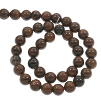 Mahogny Obsidian Bead, Rund, olika storlek för val, Hål:Ca 1mm, Såld Per Ca 15 inch Strand