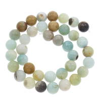 Amazonite Üveggyöngy, Kerek, különböző méretű a választás, Lyuk:Kb 1mm, Naponta eladott Kb 15 inch Strand