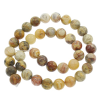 Natural Crazy Agate Beads Round Approx 1mm Sold Per Approx 15 Inch Strand