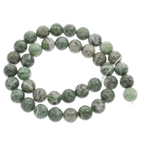 Jade Qinghai Bead, Rund, olika storlek för val, Hål:Ca 1mm, Såld Per Ca 15 inch Strand