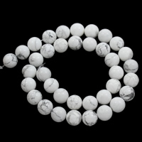 Grânulos de turquesas, Turquesa sintética, Roda, tamanho diferente para a escolha, branco, Buraco:Aprox 1mm, vendido para Aprox 15 inchaltura Strand