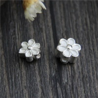 Perles en argent sterling 925, fleur, normes différentes pour le choix, Trou:Environ 1mm, 10PC/lot, Vendu par lot