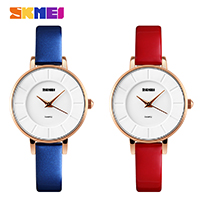 Jewelry Watch SKmei® mBan, Cowhide, le Gloine & Sinc Alloy, dath ardaigh ór plátáilte, dathanna níos mó le haghaidh rogha, 30x38mm, Fad Thart 8.8 Inse, Díolta De réir PC