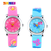 Jewelry Watch SKmei® mBan, Silicone, le Plaisteach & Cruach dhosmálta & Sinc Alloy, dath platanam plátáilte, dathanna níos mó le haghaidh rogha, 27x32mm, Fad Thart 7.8 Inse, Díolta De réir PC