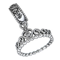 Thailand Sterling Silver European hanger, zonder troll, 16mm, 3.5x10.5x8mm, 13x8x13mm, Gat:Ca 4.5mm, Verkocht door PC