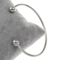 Stainless Steel Cuff Bangle, Unisex, oprindelige farve, 67.50x58x8mm, Indvendig diameter:Ca. 61mm, Solgt af PC