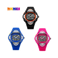 Montre à bijoux unisexe SKmei®, silicone, avec plastique & acier inoxydable, plus de couleurs à choisir, protéger l'environnement, sans nickel, plomb et cadmium, 38x31mm, Longueur Environ 9 pouce, Vendu par PC