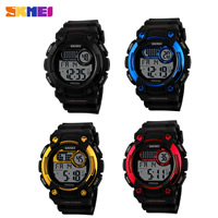 SKmei® Reloj para hombre, Plástico, con Vidrio & acero inoxidable, más colores para la opción, libre de níquel, plomo & cadmio, 48x50mm, longitud aproximado 10.5 Inch, Vendido por UD