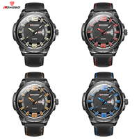 LONGBO®Men Reloj de joyería, Cuero de PU, con Vidrio & aleación de zinc, chapado, ajustable & para hombre, más colores para la opción, libre de níquel, plomo & cadmio, 45.5x14mm, 21mm, longitud aproximado 10.2 Inch, Vendido por UD