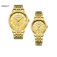 LONGBO® Unisex Nakit Watch, Cink Alloy, s Staklo, pozlaćen, različitih stilova za izbor & s Rhinestone, više boja za izbor, nikal, olovo i kadmij besplatno, Prodano By PC