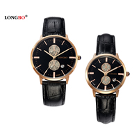 Reloj unisex de la joyería de LONGBO®, Cuero de PU, con Vidrio & aleación de zinc, chapado, ajustable & diferentes estilos para la opción, más colores para la opción, libre de níquel, plomo & cadmio, Vendido por UD