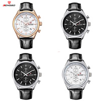 LONGBO®Men Reloj de joyería, Cuero de PU, con Vidrio & aleación de zinc, chapado, ajustable & para hombre, más colores para la opción, libre de níquel, plomo & cadmio, 45mm, longitud aproximado 9 Inch, Vendido por UD