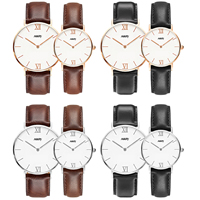 Kønsrelaterede armbåndsur, Koskind, med zink legering dial & Glas & Stainless Steel, forgyldt, Unisex & justerbar & forskellig størrelse for valg & vandtæt, flere farver til valg, nikkel, bly & cadmium fri, Solgt af PC