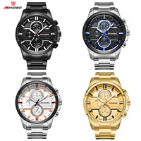 LONGBO®Men Reloj de joyería, acero inoxidable, con Vidrio & aleación de zinc, chapado, para hombre, más colores para la opción, libre de níquel, plomo & cadmio, 45mm, longitud aproximado 10.2 Inch, Vendido por UD