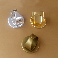 Brass Ring ring Base, Mässing, Flat Round, plated, olika innerdiameter, för val, fler färger för val, nickel, bly och kadmium gratis, 16-25mm, Storlek:6-9, 20PC/Bag, Säljs av Bag