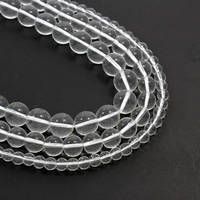 Naturlige klar kvarts perler, Clear Quartz, Runde, forskellig størrelse for valg, Hole:Ca. 1mm, Solgt Per Ca. 15.5 inch Strand