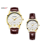 LONGBO® Unisex Nakit Watch, PU, s Staklo & Cink Alloy, pozlaćen, bez spolne razlike & prilagodljiv & različite veličine za izbor, više boja za izbor, nikal, olovo i kadmij besplatno, Prodano By PC