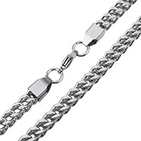 Stainless Steel Chain Ogrlica, Nehrđajući čelik, rubnik lanac, izvorna boja, 6mm, Dužina Približno 24 inčni, 5Strand/Lot, Prodano By Lot