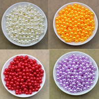 Perle di plastica ABS perla, Cerchio, nessuno, 8mm, Foro:Appross. 2.2mm, 100PC/borsa, Venduto da borsa