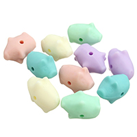 Beads silicone, Maiale, Approvazione FDA, nessuno, 12x15x21mm, Foro:Appross. 2mm, 100PC/borsa, Venduto da borsa