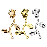 Brass Jewelry Pendants Flower plated high quality plated nickel lead & cadmium free Approx 1mm Sold By Bag