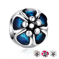 Zinc Alloy European Beads Flower & without troll & enamel & blacken nickel lead & cadmium free Approx 4.5mm Sold By PC