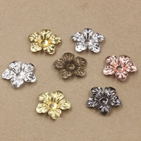 Mässing Bead Cap, Blomma, plated, fler färger för val, nickel, bly och kadmium gratis, 20mm, 100PC/Bag, Säljs av Bag