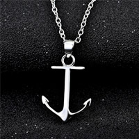 925 Sterling Sølv vedhæng, Anchor, nautiske mønster & for kvinde, 14.6x25.3mm, Hole:Ca. 3-5mm, Solgt af PC