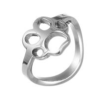 Unisex finger ring, 304 rostfritt stål, Claw, ursprungliga färgen, 13mm, Storlek:6-8, Säljs av PC