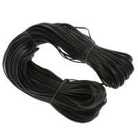 PU Cord, sort, 3.2x1.2mm, Ca. 100m/PC, Solgt af PC