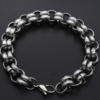 Unisex Bracelet Titanium Steel original color 170mm Sold Per Approx 6.5 Inch Strand