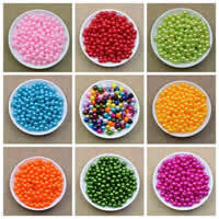 Perline in plastica, Cerchio, nessuno, 8mm, Foro:Appross. 2.2mm, Appross. 1800PC/borsa, Venduto da borsa