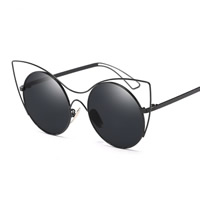 Lunettes de soleil mode, Plastique PC, avec PC lentille en plastique & alliage de zinc, Placage, unisexe & avec peint, plus de couleurs à choisir, 141x54x142mm, Vendu par PC