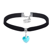 Fashion Choker halskæde, Klud, med Zinc Alloy & Akryl, med 10cm extender kæde, 320mm, Solgt Per Ca. 12.5 inch Strand