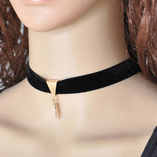 Mode Collier Choker, tissu, avec alliage de zinc, avec 5cm chaînes de rallonge, 350mm, Vendu par Environ 13.5 pouce brin