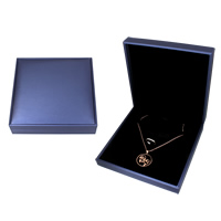 Fluwelen sieraden set Box, Katoenfluweel, vinger ring & halsketting, met Karton, Plein, 165x165x41mm, Verkocht door PC