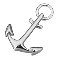 Rustfrit stål smykker Vedhæng, Stainless Steel, Anchor, nautiske mønster, oprindelige farve, 21x29x4.50mm, Hole:Ca. 6mm, 10pc'er/Lot, Solgt af Lot