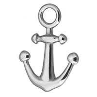 Rustfrit stål smykker Vedhæng, Stainless Steel, Anchor, nautiske mønster, oprindelige farve, 18x25x2.50mm, Hole:Ca. 4mm, 10pc'er/Lot, Solgt af Lot