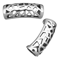 Náramek z nerezové oceli Hledání, Nerez, double-hole & dutý & černat, 22.50x9x10mm, Otvor:Cca 6.5mm, 10PC/Lot, Prodáno By Lot