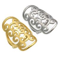 Unisex Vingerring, Roestvrij staal, plated, uniseks & verschillende grootte voor keus & hol, meer kleuren voor de keuze, 32mm, Verkocht door PC