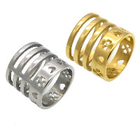 Bague Unisex, acier inoxydable, Placage, unisexe & normes différentes pour le choix & creux, plus de couleurs à choisir, 18mm, Vendu par PC