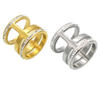 Bague Unisex, acier inoxydable, avec argile, Placage, unisexe & normes différentes pour le choix, plus de couleurs à choisir, 18mm, Vendu par PC