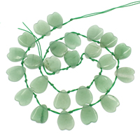 Zelená Aventurine Korálek, Srdce, 16x13.50x4mm, Otvor:Cca 1mm, Cca 25PC/Strand, Prodáno za Cca 16.5 inch Strand