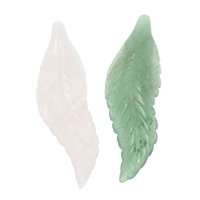 Gemstone Smycken Pärlor, Ädelsten, Leaf, olika material för val & inget hål, 23x78x6-25x80x6mm, Säljs av PC