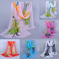 Chiffon Scarf & Shawl Rectangle Sold By Bag