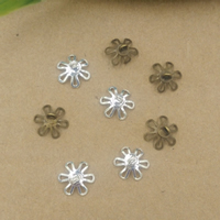 Messing Bead Cap, Flower, forgyldt, flere farver til valg, nikkel, bly & cadmium fri, 10mm, Hole:Ca. 2mm, 100pc'er/Bag, Solgt af Bag