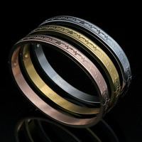 Stainless Steel Bangle, forgyldt, Unisex & forskellig størrelse for valg, flere farver til valg, Solgt af PC