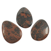 Mahogany Obsidian Riipus, sekoitettu, 42x56x7-44x61x7mm, Reikä:N. 1.5mm, 5PC/laukku, Myymät laukku