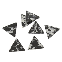 Turkos pärlor, Syntetisk Turkos, Triangle, inget hål, svart, 20x17x2mm, 5PC/Bag, Säljs av Bag