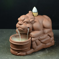 Backflow Incense Burner Purple Clay Mythical Wild Animal Sold By PC